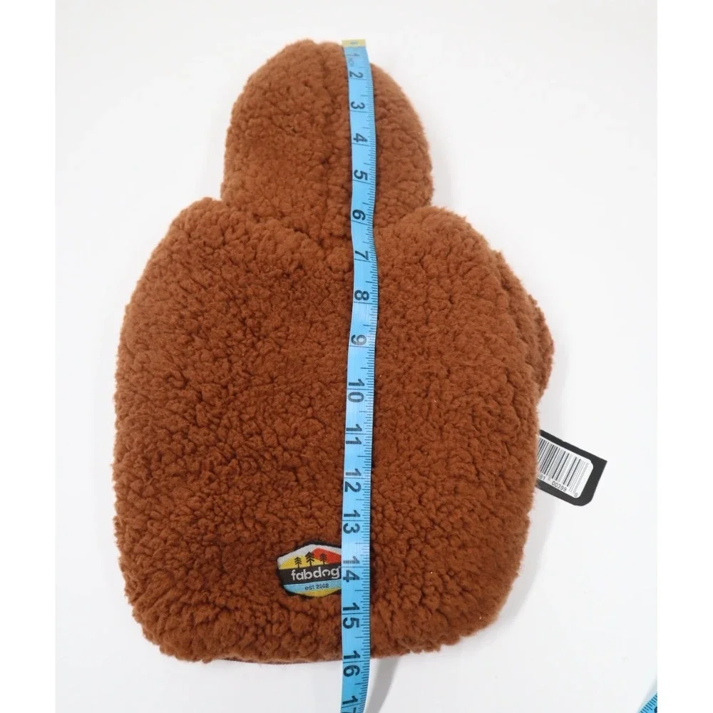 Fabdog Rust Sherpa‎ Dog Hoodie - Brown - 12